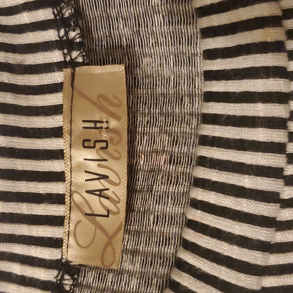 Cap sleeve stripped cotton blouse - Picture 4 of 6